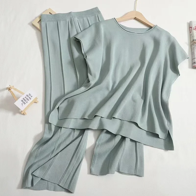 Women Vest Pant Sets Two Piece Suits Summer Pants Short Sleeve Tops Split End Wide Leg Trousers Matching Sets Y2k Trousers
Women Vest Pant Sets Two Piece Suits Summer Pants Short Sleeve Tops Split End Wide Leg Trousers Matching Sets Y2k Trousers