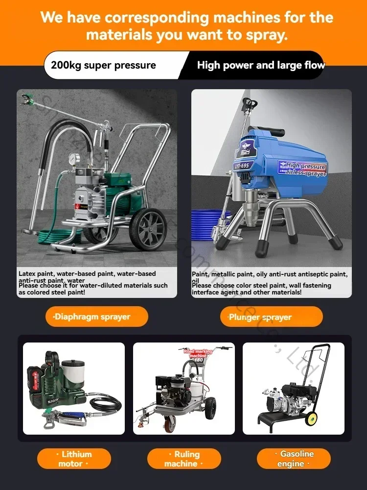 New Airless Paint Sprayer Industrial Grade Latex Paint Airless Spraying Machine High-pressure High-power Coating Paint Spraying
New Airless Paint Sprayer Industrial Grade Latex Paint Airless Spraying Machine High-pressure High-power Coating Paint Spraying