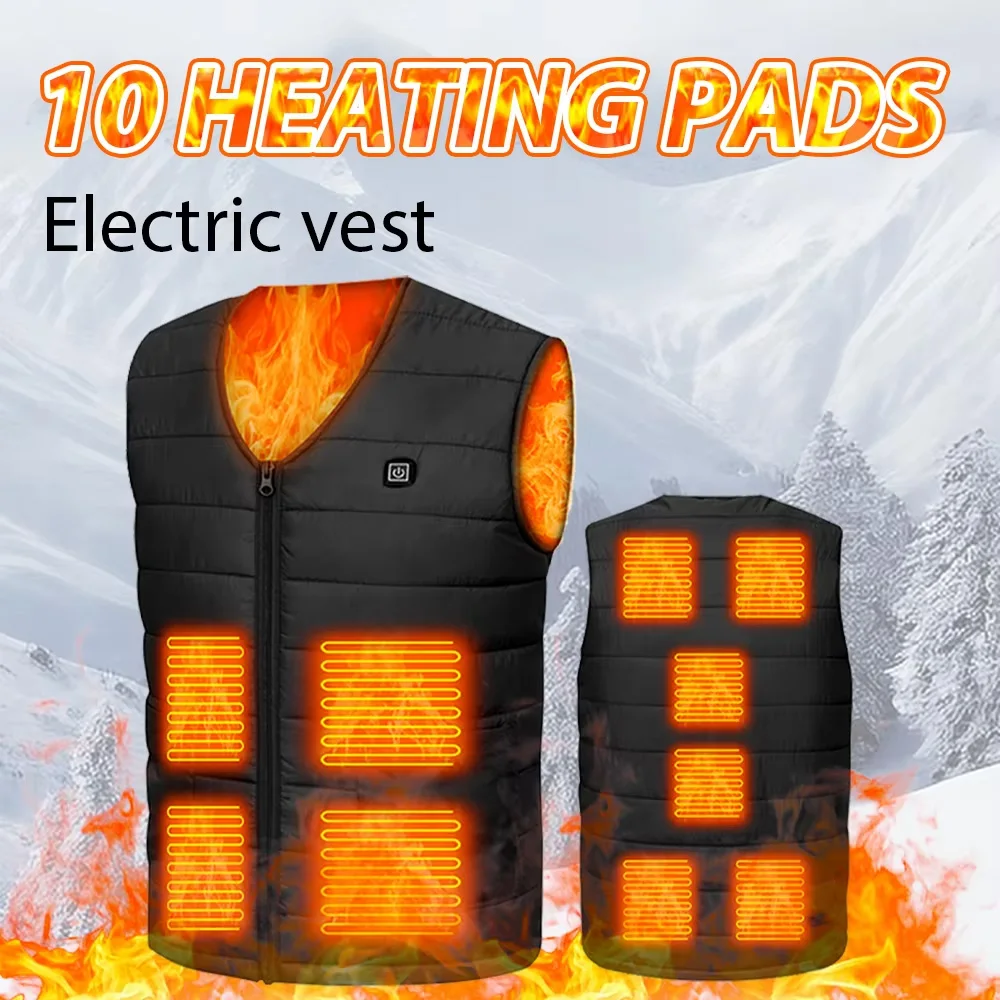 10 Areas Heated Vest Men Women USB Electric Heated Jacket Winter Smart Heating Clothes Outdoor Warmvest Thick Sleeveless Coat
10 Areas Heated Vest Men Women USB Electric Heated Jacket Winter Smart Heating Clothes Outdoor Warmvest Thick Sleeveless Coat