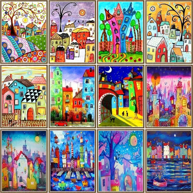 CHENISTORY Painting By Number Color House Landscape Handpainted Canvas Modern Coloring By Numbers Home Decor Diy Gift
CHENISTORY Painting By Number Color House Landscape Handpainted Canvas Modern Coloring By Numbers Home Decor Diy Gift