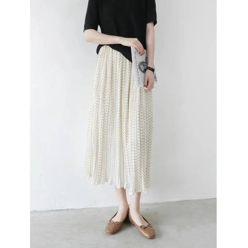 Polka Dot Printing Skirt Women Summer Simplicity Office Lady High Waist Appear Thin Pleated Skirt Trend All-match A-line Skirt
Polka Dot Printing Skirt Women Summer Simplicity Office Lady High Waist Appear Thin Pleated Skirt Trend All-match A-line Skirt