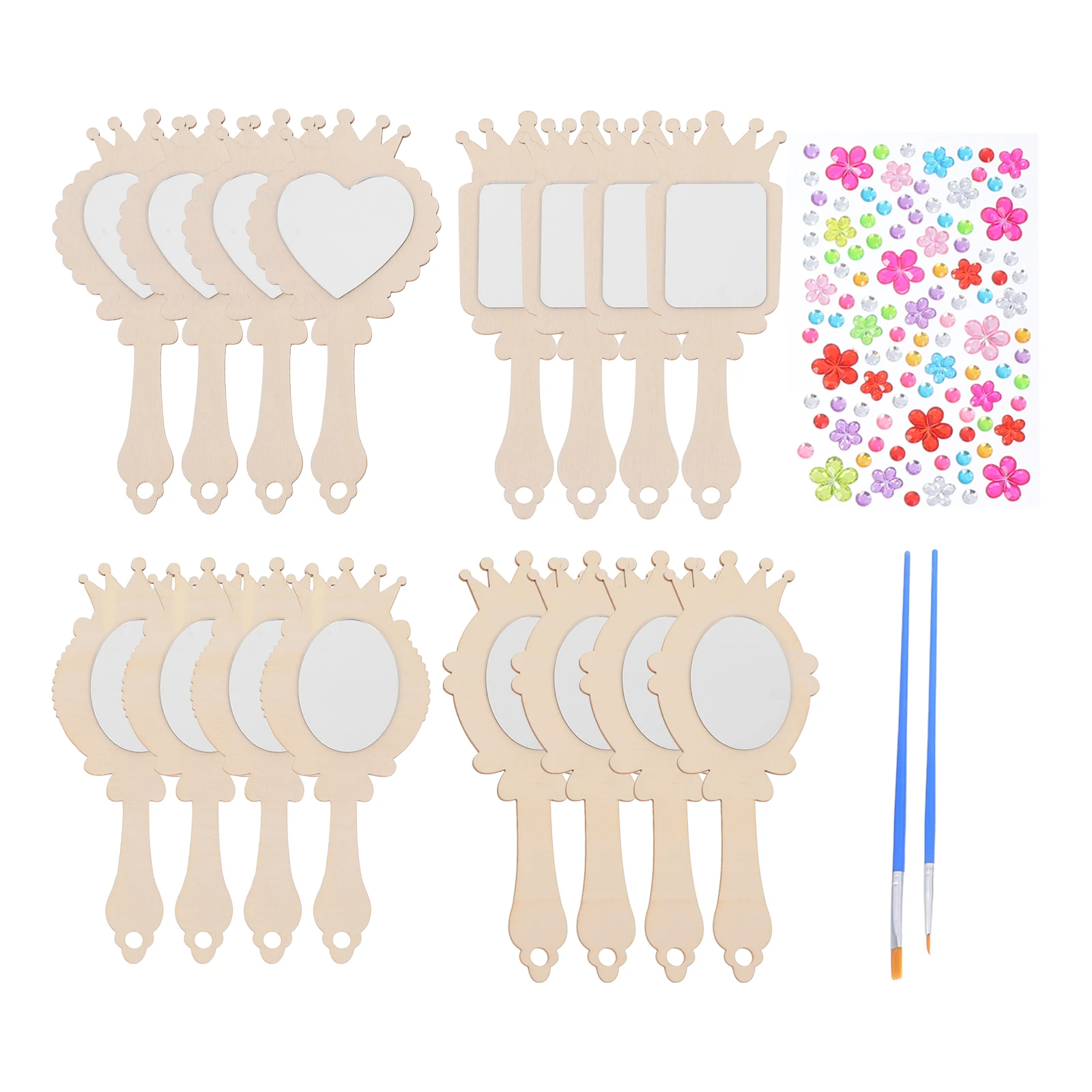 12 Pieces Children Decorative Princess Mirror Wooden Handheld DIY Painting Craft Unfinished Mirrors Party Decoration
12 Pieces Children Decorative Princess Mirror Wooden Handheld DIY Painting Craft Unfinished Mirrors Party Decoration