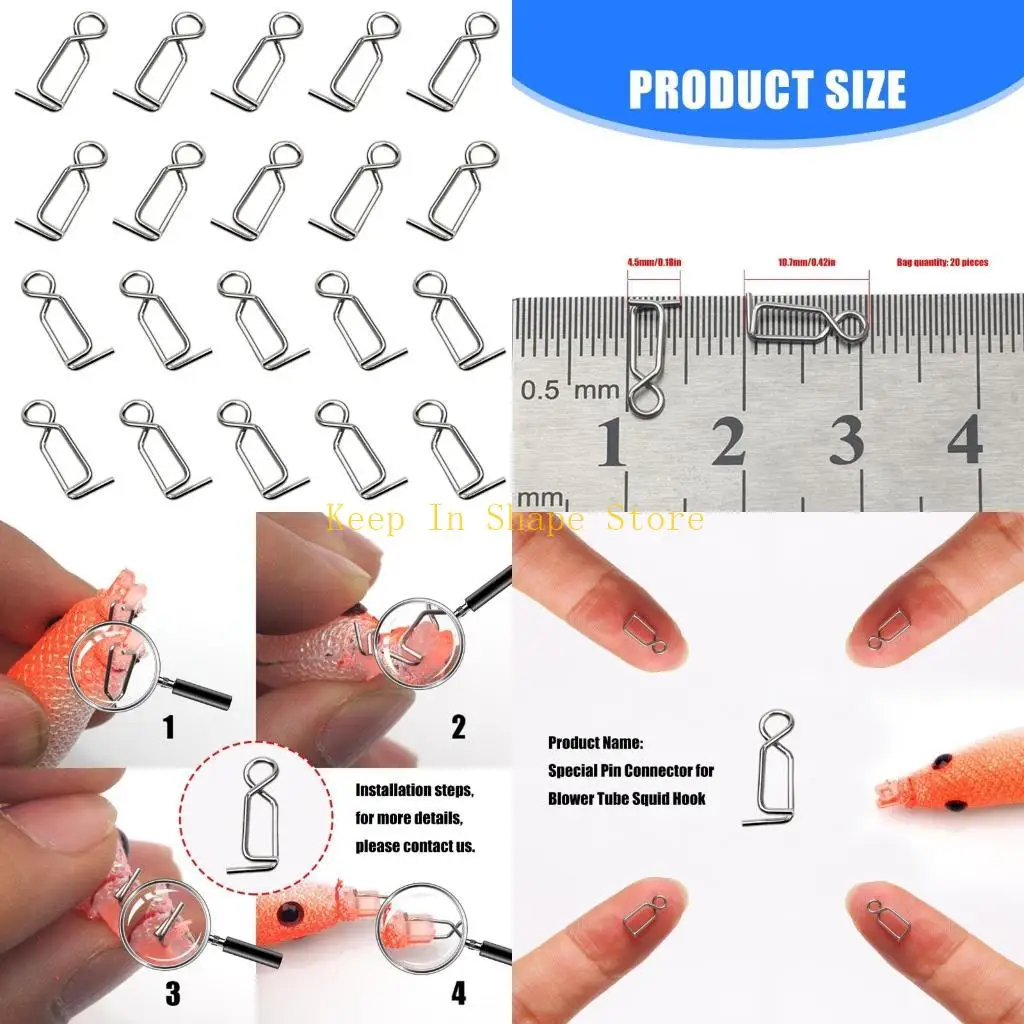 U1JC 20pcs Stainless Fishing Tackle Connector for Blowing Tube Squid Jig Fast Change Lure Clip Fast Lock Clip
U1JC 20pcs Stainless Fishing Tackle Connector for Blowing Tube Squid Jig Fast Change Lure Clip Fast Lock Clip