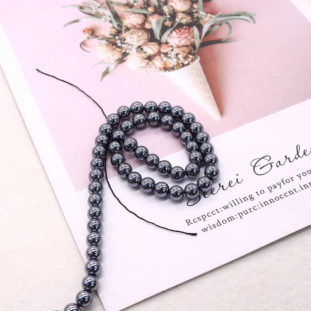 6-8mm Quality Terahertz Natural Stone Beads for Jewelry Making DIY Necklaces Bracelet Round Loose Spacer Beads Accessories
6-8mm Quality Terahertz Natural Stone Beads for Jewelry Making DIY Necklaces Bracelet Round Loose Spacer Beads Accessories