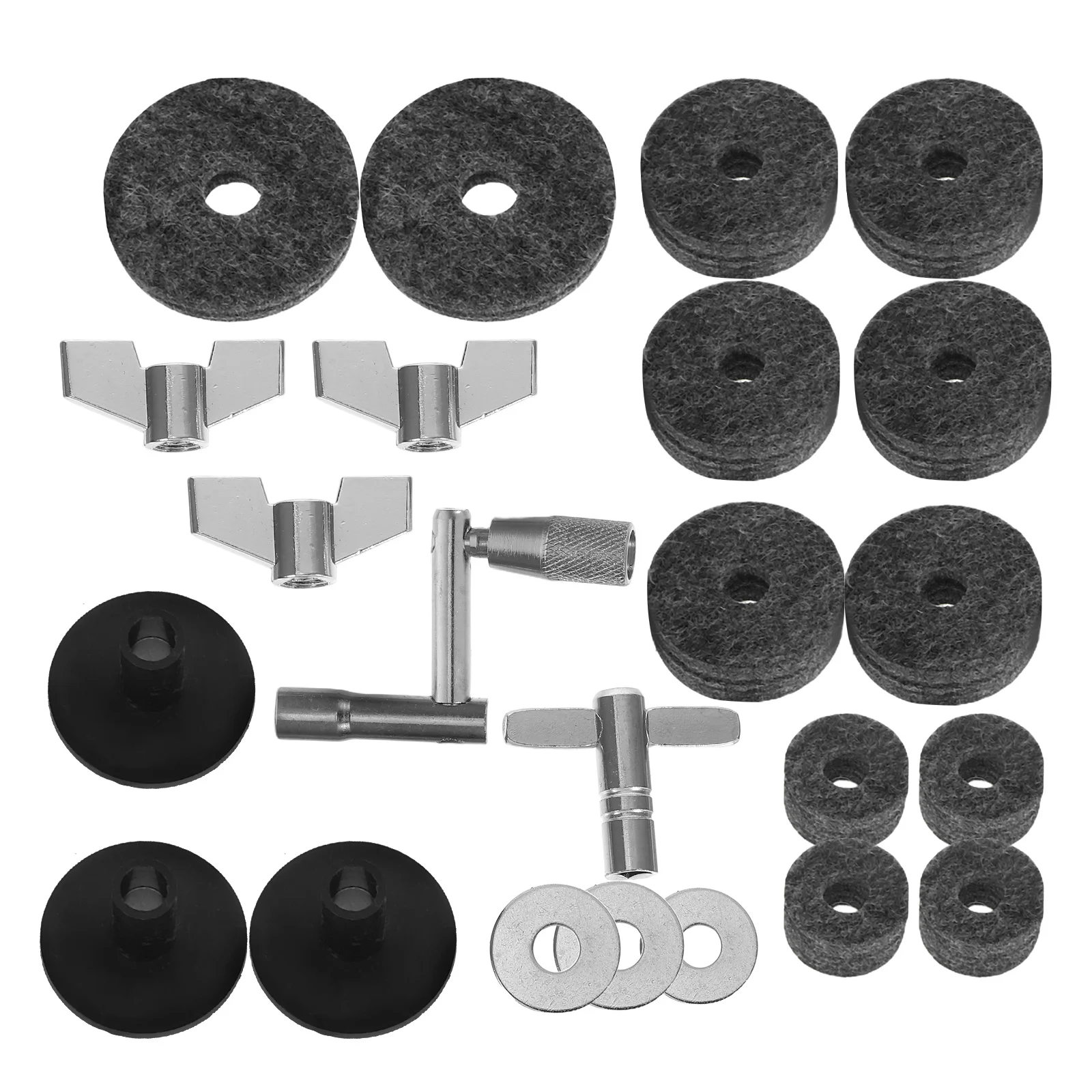 23 Pcs Drum Set Cymbal Replacement Accessories Antislip Felt Pads Durable Longlasting Easy Installation Nuts Wing Screw
23 Pcs Drum Set Cymbal Replacement Accessories Antislip Felt Pads Durable Longlasting Easy Installation Nuts Wing Screw