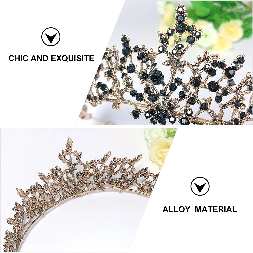 1pc Vintage Crown Headdress Baroque Style Black Bridal Wedding Accessory For Party Prom Anniversary Hair Styling Tool
1pc Vintage Crown Headdress Baroque Style Black Bridal Wedding Accessory For Party Prom Anniversary Hair Styling Tool
