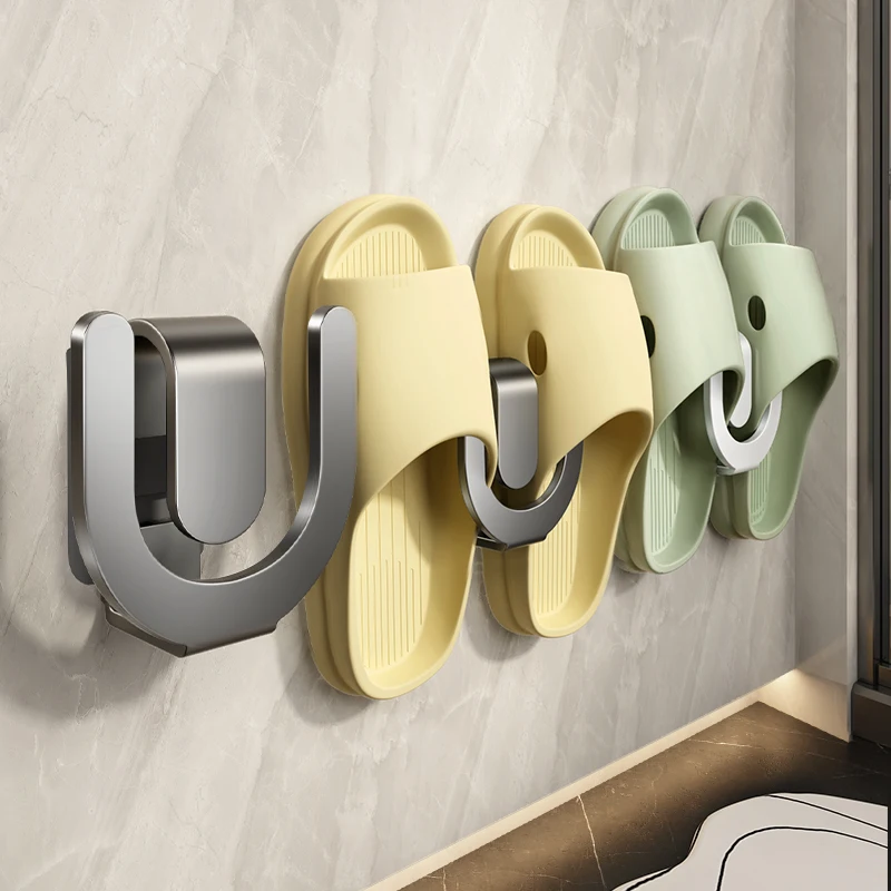 Stainless steel non-punching toilet slippers drain bathroom hook storage rack
Stainless steel non-punching toilet slippers drain bathroom hook storage rack