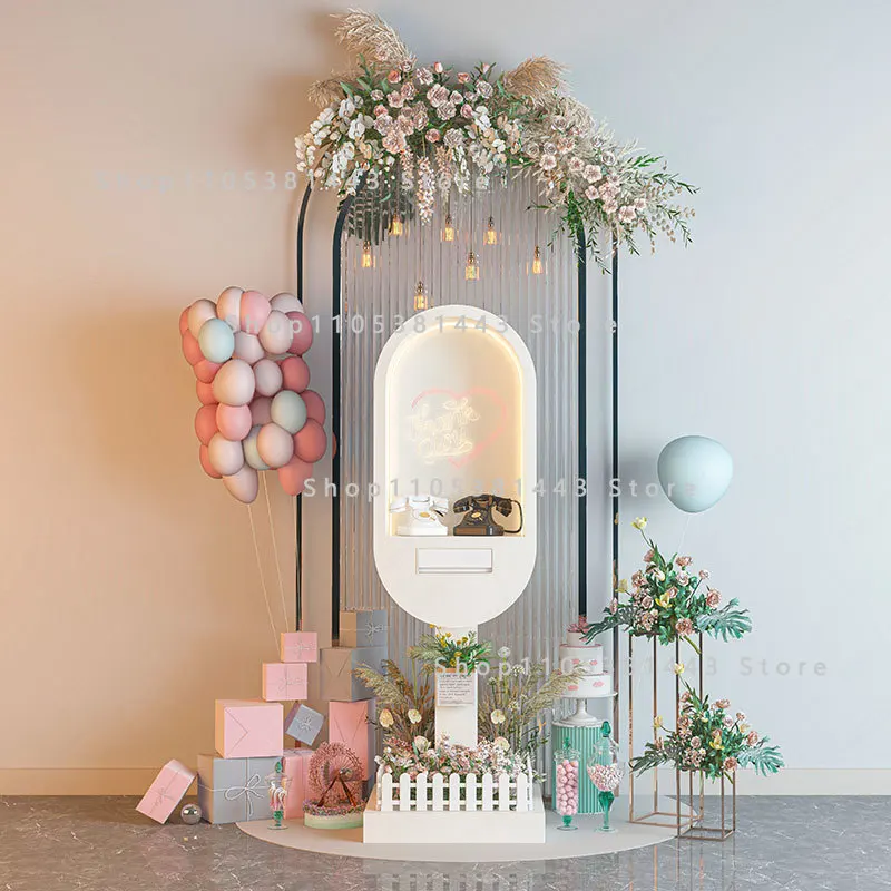 Custom Logo Retro Wedding Phone Booth Party Supplies Wedding Check-in Desk Metal Rack
Custom Logo Retro Wedding Phone Booth Party Supplies Wedding Check-in Desk Metal Rack