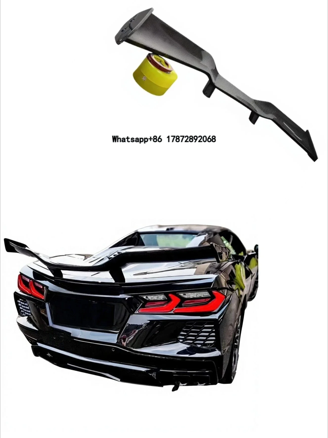 High Quality Factory Direct Carbon Fiber Style Rear Wing Lightweight Spoiler for Corvette C8
High Quality Factory Direct Carbon Fiber Style Rear Wing Lightweight Spoiler for Corvette C8
