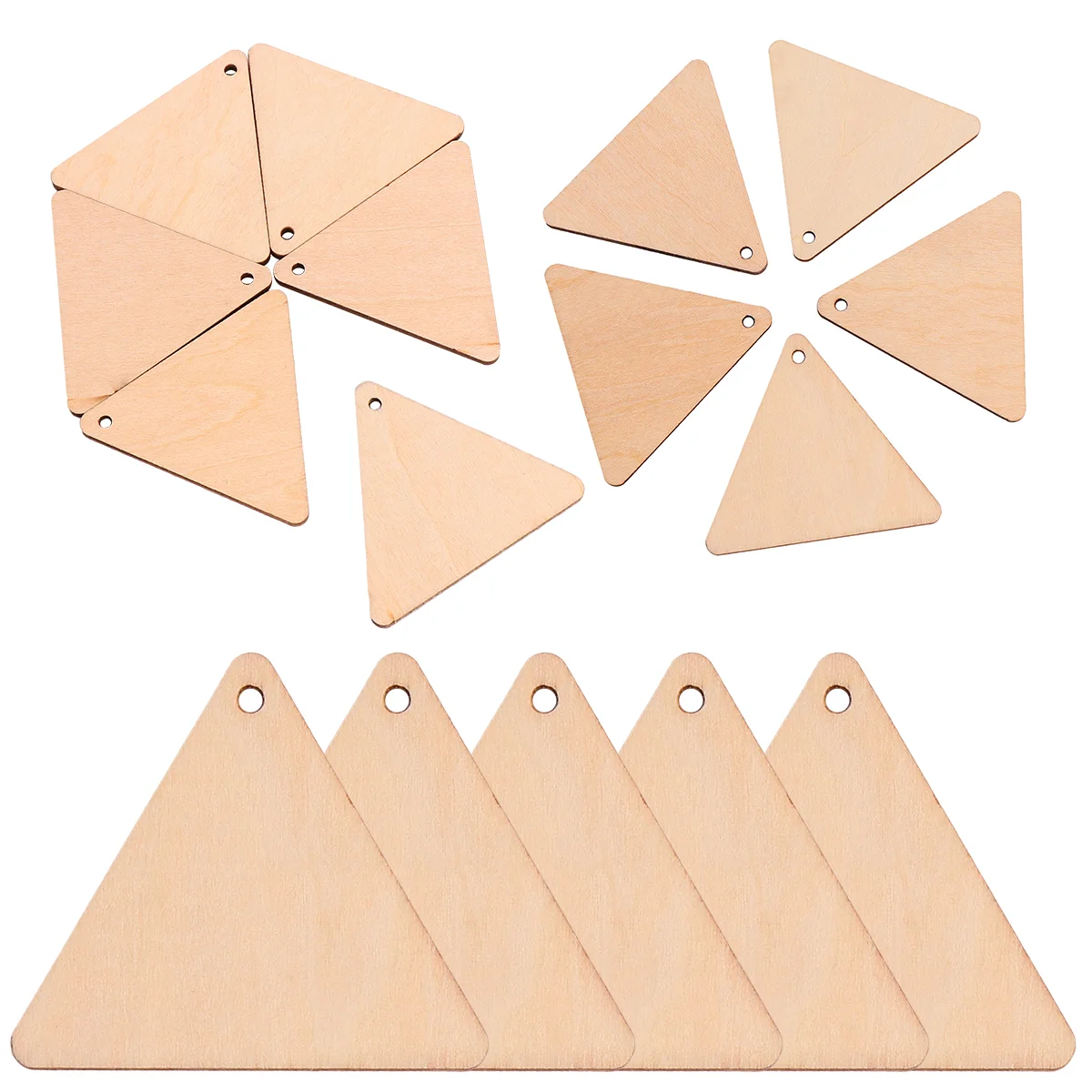 60 Pcs Perforated Triangular Wood Chips DIY Craft Paper Cut Wooden Pendant Crafts Accessories Ornaments
60 Pcs Perforated Triangular Wood Chips DIY Craft Paper Cut Wooden Pendant Crafts Accessories Ornaments