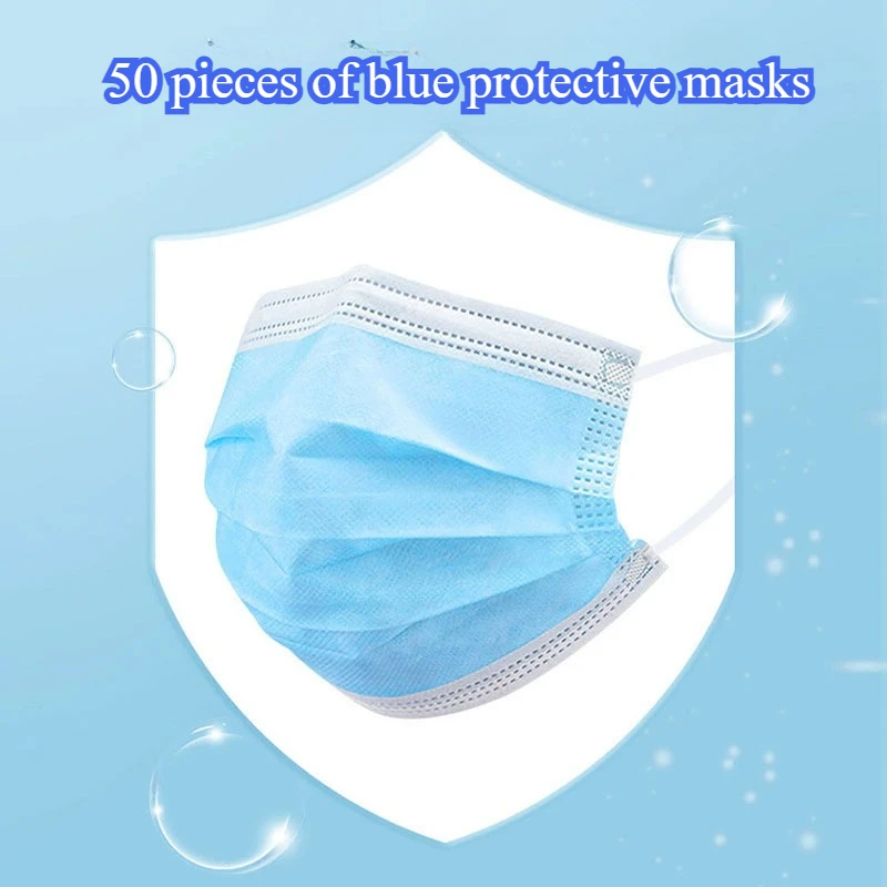 50pcs with Adjustable Ear Loops Disposable Non-woven Face Mask Daily Protective Mask and Outdoor Activities Soft Breathable Mask
50pcs with Adjustable Ear Loops Disposable Non-woven Face Mask Daily Protective Mask and Outdoor Activities Soft Breathable Mask