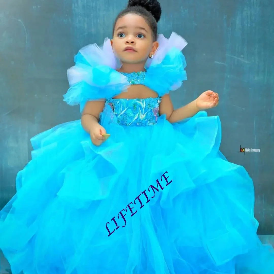 Customized Ice Blue Ruffles Flower Girl Dress For Wedding Floor Length Tulle Kids Birthday Party First Communion Ball Gown
Customized Ice Blue Ruffles Flower Girl Dress For Wedding Floor Length Tulle Kids Birthday Party First Communion Ball Gown