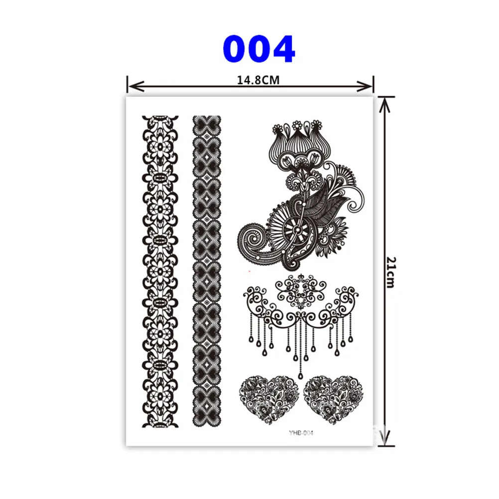 6 Sheets Black Skin Sticker Lace Style Body Art Stickers Temporary Decals Patch Design
6 Sheets Black Skin Sticker Lace Style Body Art Stickers Temporary Decals Patch Design