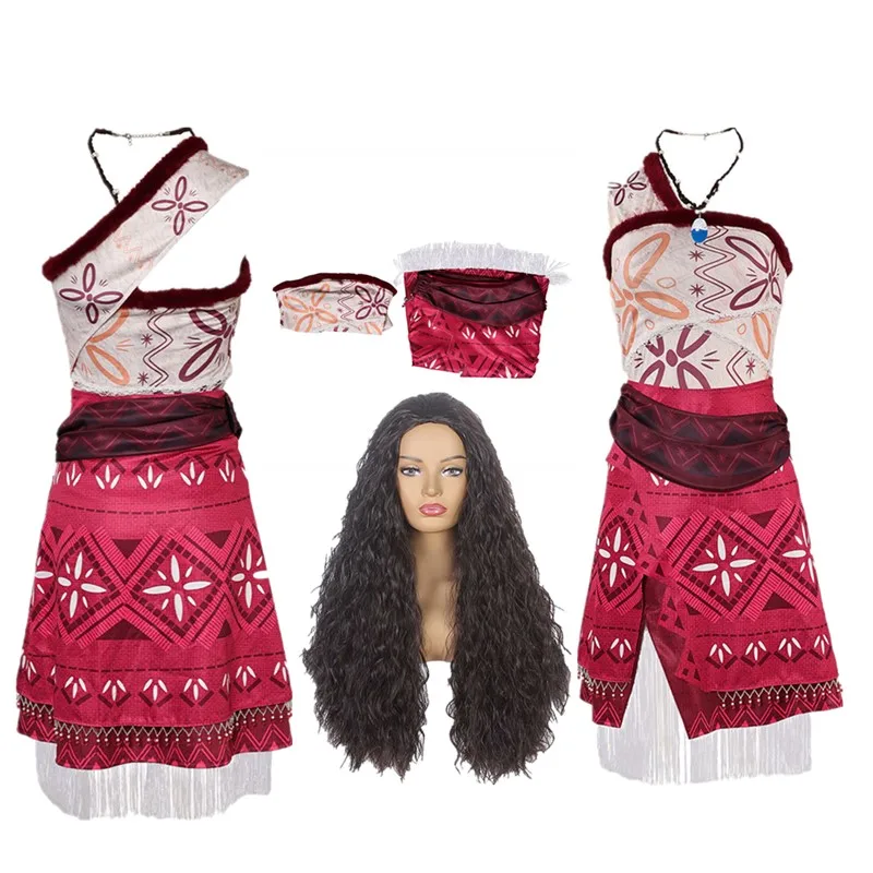 Moana Cosplay Wig Costume Anime Fantasy Adult Women Fantasia Top Skirt Necklace Outfits Halloween Carnival Party Disguise Suit
Moana Cosplay Wig Costume Anime Fantasy Adult Women Fantasia Top Skirt Necklace Outfits Halloween Carnival Party Disguise Suit