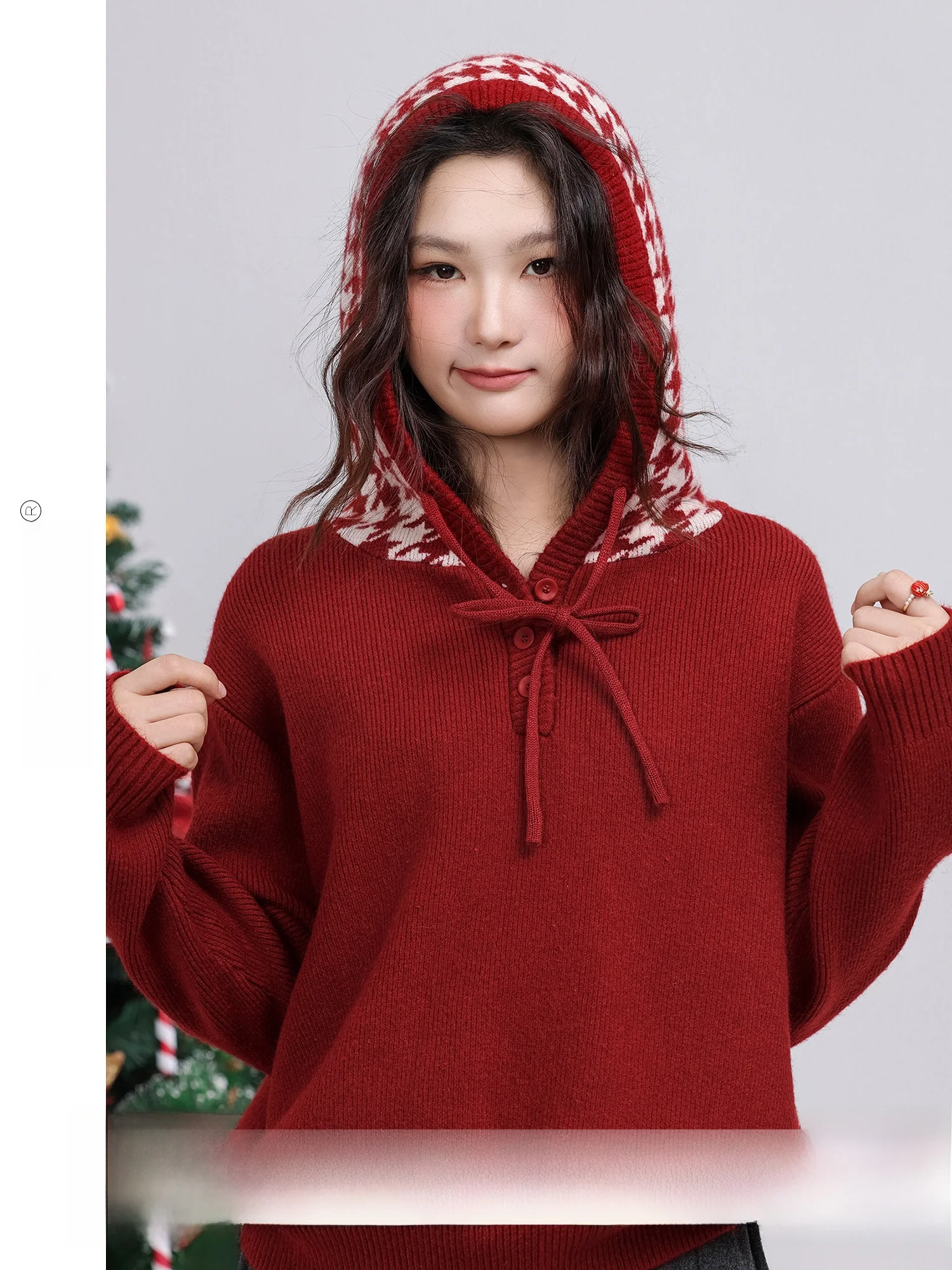 Red Cisas Sle Hooded Women's Sweater Faionable Vintage Winter New Arrival Soft Polyester Blend Long Sve Crew Ne
Red Cisas Sle Hooded Women's Sweater Faionable Vintage Winter New Arrival Soft Polyester Blend Long Sve Crew Ne