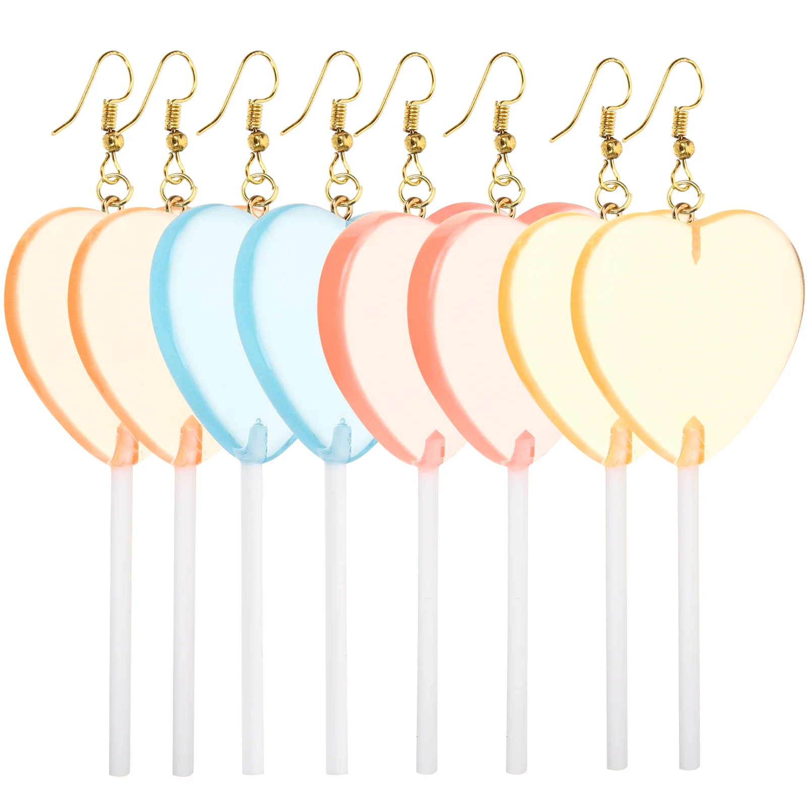 Lollipop Heart Earrings Multicolor Resin Candy Dangle Hook Earings for Women Valentines Day Birthday Outfits
Lollipop Heart Earrings Multicolor Resin Candy Dangle Hook Earings for Women Valentines Day Birthday Outfits