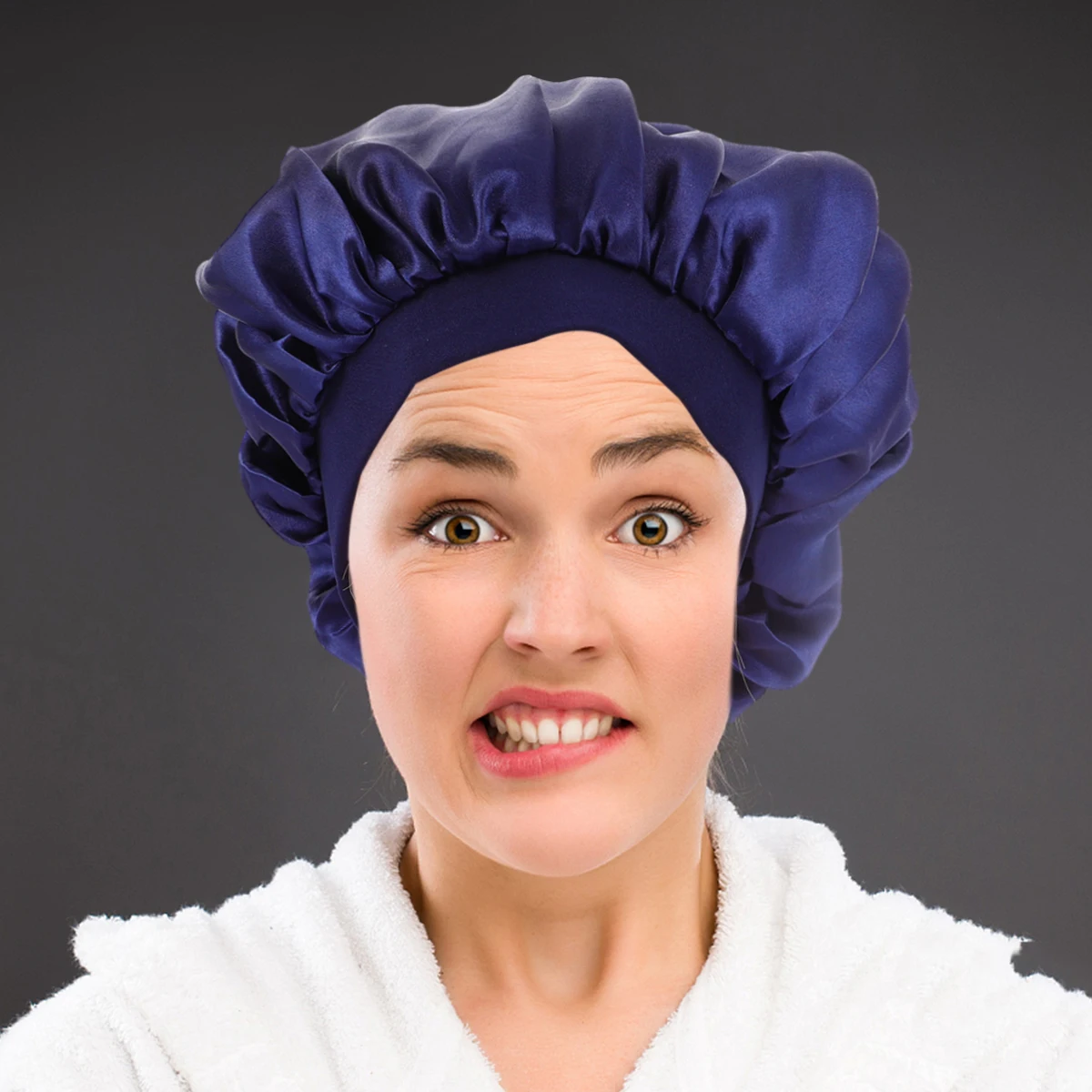 Satin Round Hat Wide Brim Sleep Cap Hair Protection Anti Friction Bonnet For Women Bathing Makeup Head Cover
Satin Round Hat Wide Brim Sleep Cap Hair Protection Anti Friction Bonnet For Women Bathing Makeup Head Cover
