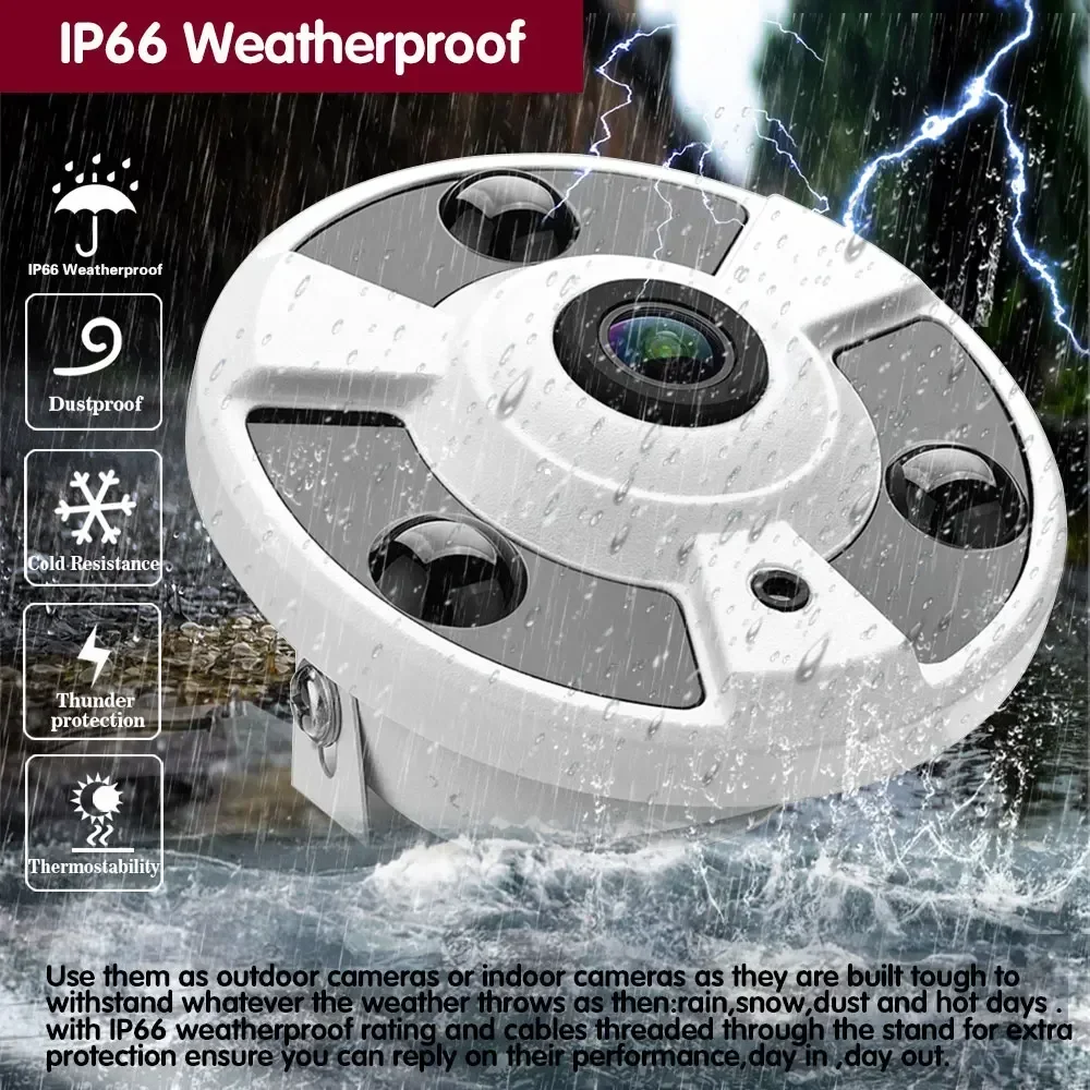 Lens 8MP Home Security Surveillance Camera Audio Record 4K Network Wired 1.7mm Panoramic Fisheye CCTV POE IP Camera 180 Degree
Lens 8MP Home Security Surveillance Camera Audio Record 4K Network Wired 1.7mm Panoramic Fisheye CCTV POE IP Camera 180 Degree