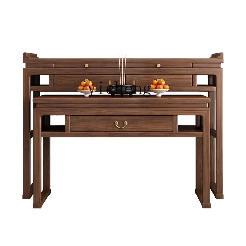 ZK modern altar offering table solid wood home living room incense table offering table feng shui
ZK modern altar offering table solid wood home living room incense table offering table feng shui