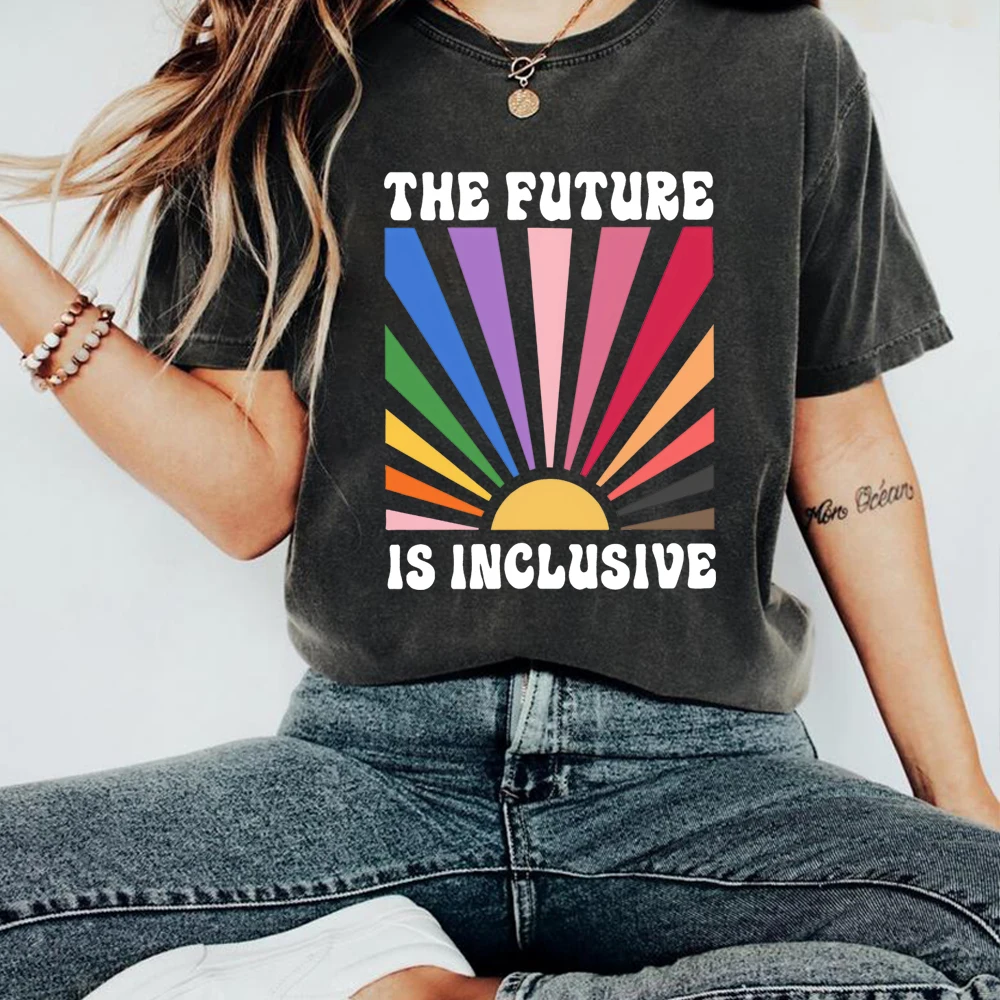 The Future Is Inclusive T Shirt Rainbow Pride T-shirt Gay Pride Tshirt Unisex Summer Short Sleeve Tops LGBTQ Gift
The Future Is Inclusive T Shirt Rainbow Pride T-shirt Gay Pride Tshirt Unisex Summer Short Sleeve Tops LGBTQ Gift