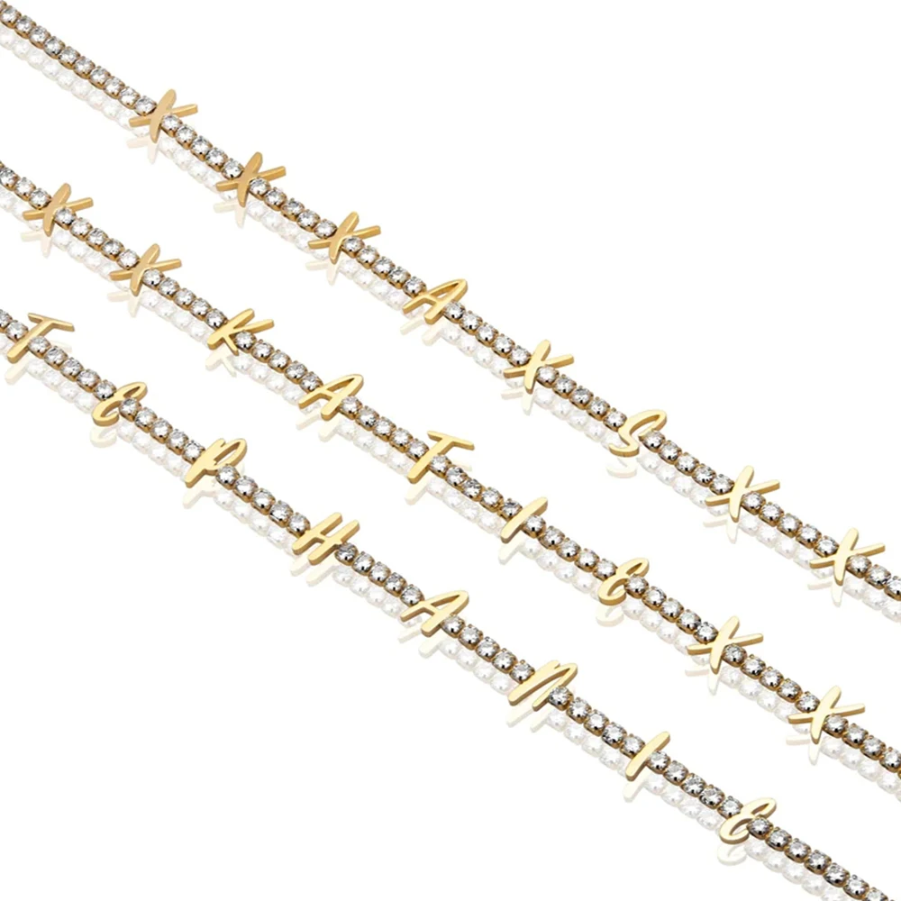 DODOAI Custom Tennis Necklace Gold Personalized Name Necklace Zircon Crystal Name Pendant Chain Jewelry For Women Birthday
DODOAI Custom Tennis Necklace Gold Personalized Name Necklace Zircon Crystal Name Pendant Chain Jewelry For Women Birthday