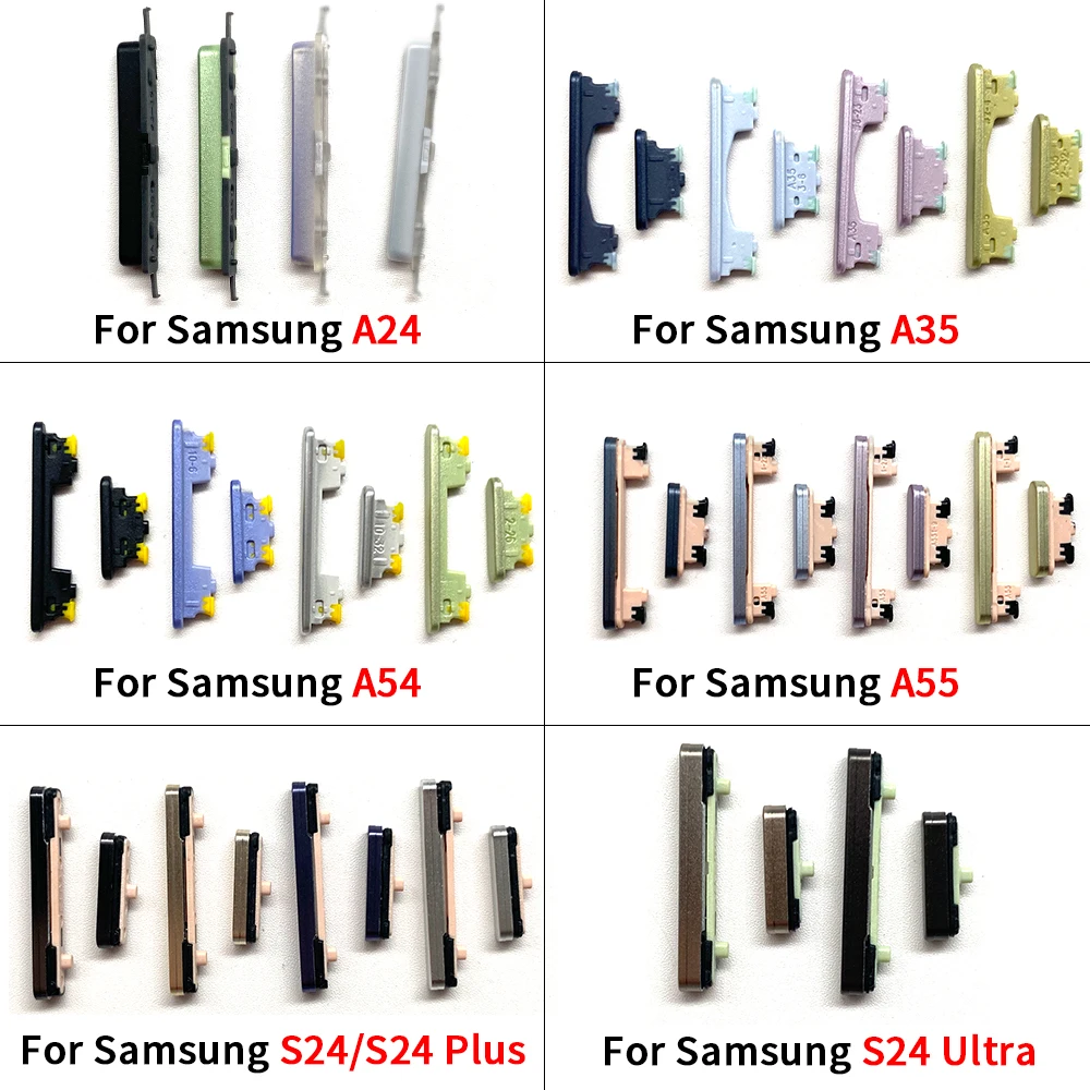 20Pcs/Lot For Samsung A24 A35 A42 A54 A55 S24 Plus Ultra Side Keys Key Power and Volume Buttons Button Replacement Parts
20Pcs/Lot For Samsung A24 A35 A42 A54 A55 S24 Plus Ultra Side Keys Key Power and Volume Buttons Button Replacement Parts