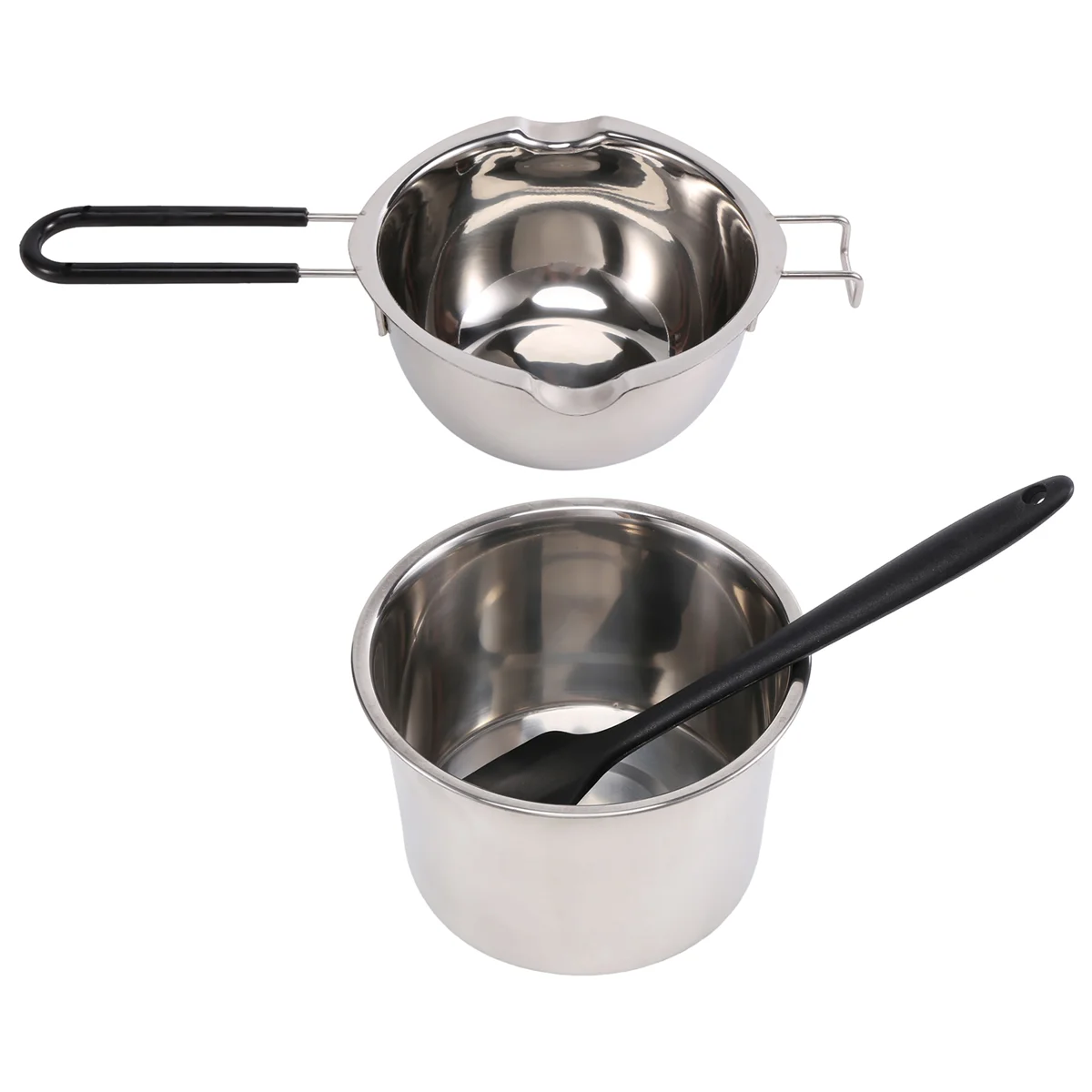B59A Double Boiler Pot Set Stainless Steel Melting Pot with Silicone Spatula for Melting Chocolate,Soap,Wax,Candle Making
B59A Double Boiler Pot Set Stainless Steel Melting Pot with Silicone Spatula for Melting Chocolate,Soap,Wax,Candle Making