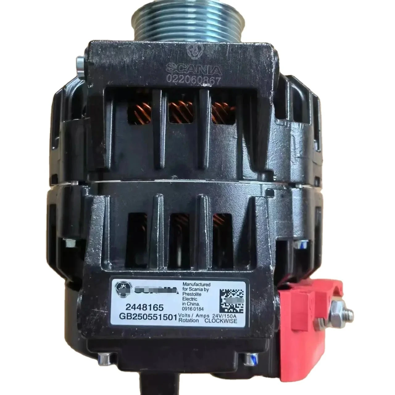 Генератор автомобильный 24В 150А для Scania, аналог Prestolite, оригинальный, артикул 2448165
Генератор автомобильный 24В 150А для Scania, аналог Prestolite, оригинальный, артикул 2448165