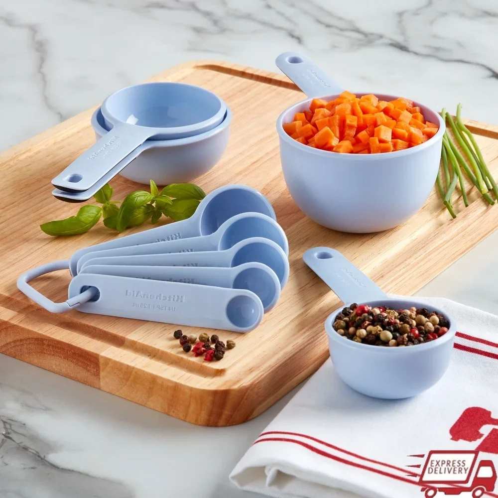 9Pcs Measuring Cups Spoons Set Dishwasher Safe Soft Grip for Wet Dry Ingredients Kitchen Tools
9Pcs Measuring Cups Spoons Set Dishwasher Safe Soft Grip for Wet Dry Ingredients Kitchen Tools