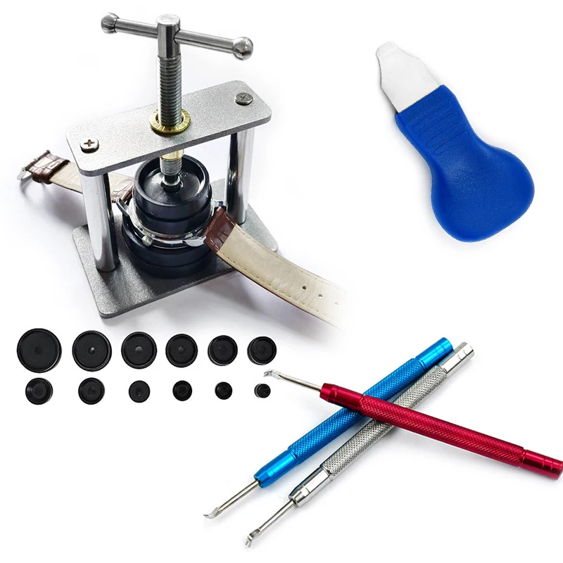 Professional Watch Press Set Watch Back for Case Closing Tool Fitting Dies Watch Repairing Tool Die Kit Watch Hands Remover Set
Professional Watch Press Set Watch Back for Case Closing Tool Fitting Dies Watch Repairing Tool Die Kit Watch Hands Remover Set