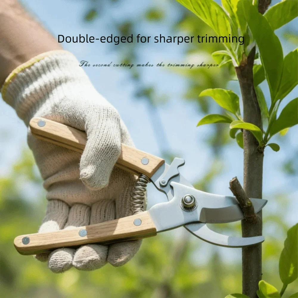 Stainless Steel Pruning Shears Wooden Handle Straight/Bending Head Garden Scissors Safety Lock Anti-slip Horticulture Secateur
Stainless Steel Pruning Shears Wooden Handle Straight/Bending Head Garden Scissors Safety Lock Anti-slip Horticulture Secateur