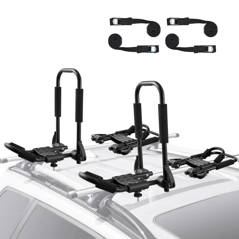 Kayak Roof Rack 2 Pairs J-Bar Soft Roof Rack Quick Folding Top Mount Tie Down Carrier for Surf Board Canoe Ski Board
Kayak Roof Rack 2 Pairs J-Bar Soft Roof Rack Quick Folding Top Mount Tie Down Carrier for Surf Board Canoe Ski Board