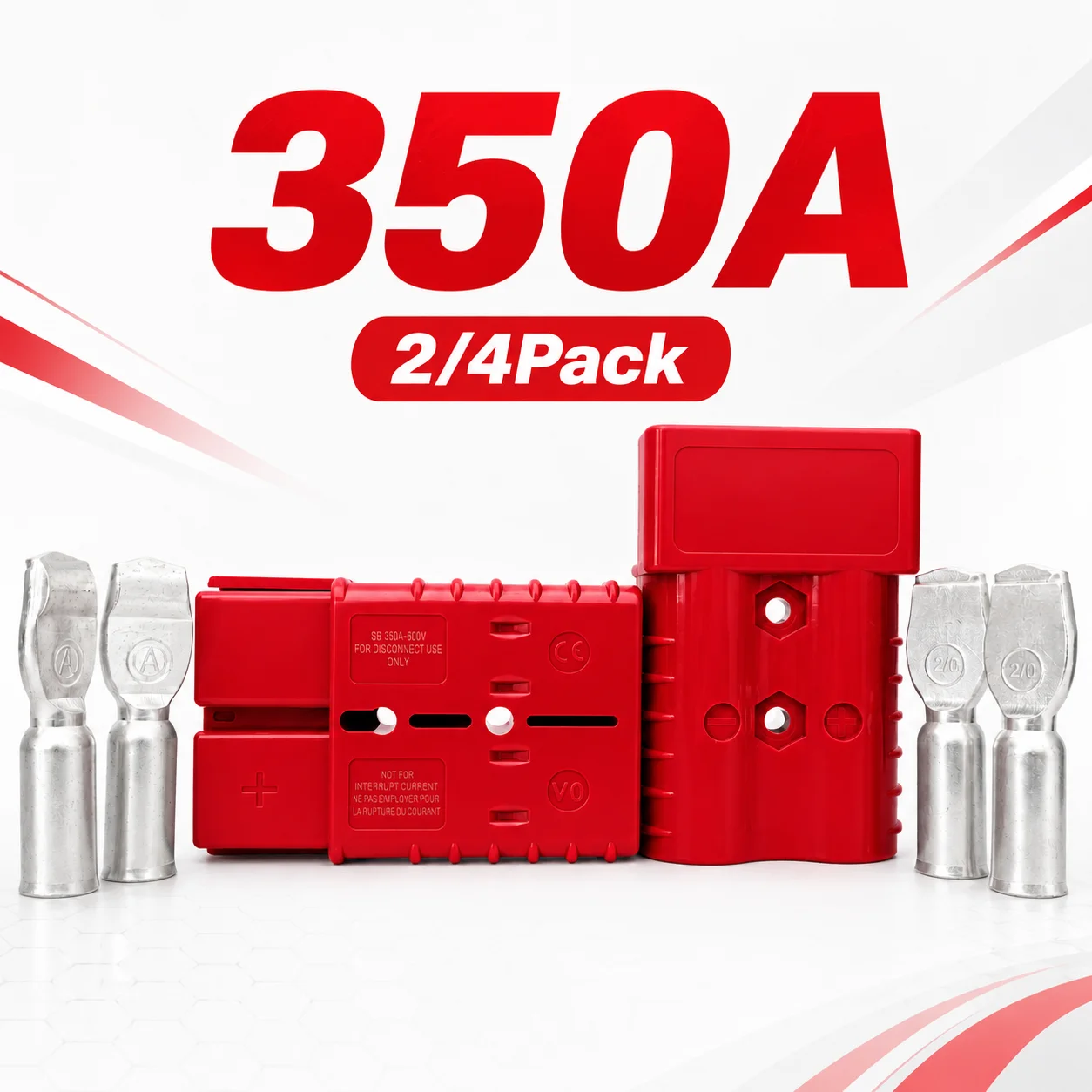 350A Power 2 Pole Quick Connect Disconnect Battery Forklift 2/0 AWG 600V DC High Current Heavy Duty Jumper Cable Connector Plug
350A Power 2 Pole Quick Connect Disconnect Battery Forklift 2/0 AWG 600V DC High Current Heavy Duty Jumper Cable Connector Plug