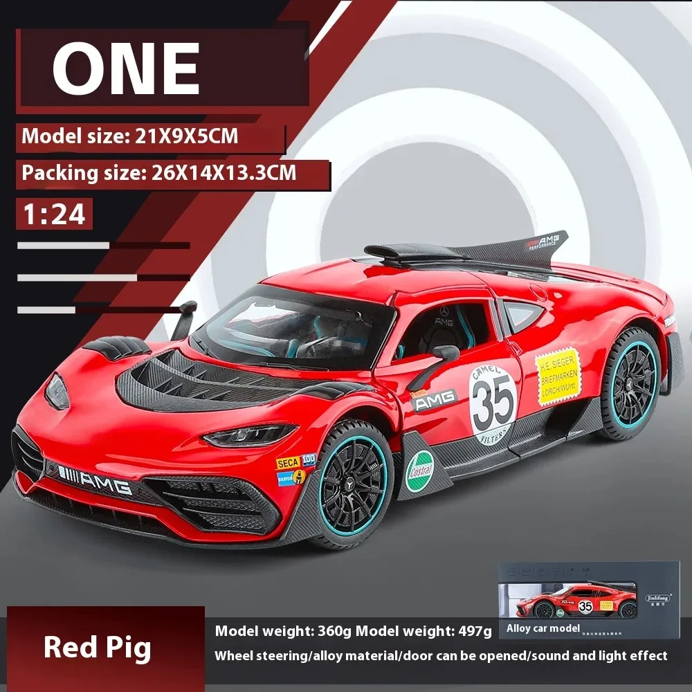 Модель автомобиля из сплава Mercedes-Benz ONE в масштабе 1:24 — потрясающая копия для любителей автомобилей — подробное мастерство, материал премиум-класса
Модель автомобиля из сплава Mercedes-Benz ONE в масштабе 1:24 — потрясающая копия для любителей автомобилей — подробное мастерство, материал премиум-класса