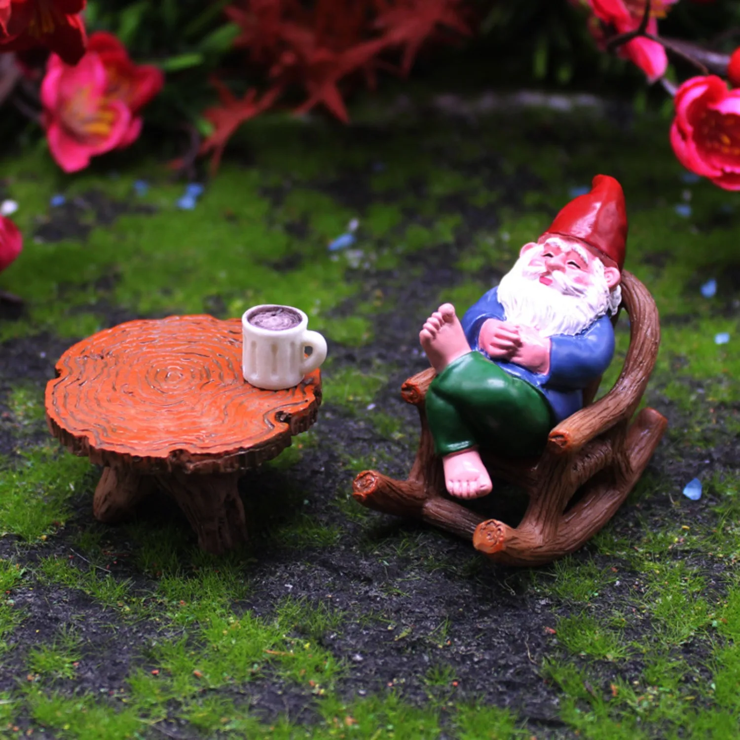 Mini Resin Garden Gnome Set – Lazy Gnome in Rocking Chair with Coffee Table, Fairy Garden Micro Landscape Decor for Yard Desktop
Mini Resin Garden Gnome Set – Lazy Gnome in Rocking Chair with Coffee Table, Fairy Garden Micro Landscape Decor for Yard Desktop