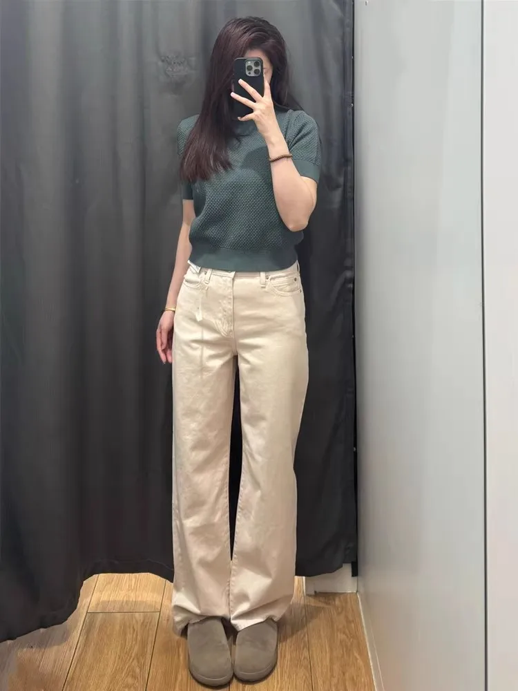 High Waist Straight Leg Jeans Women's Wide Leg Pants Casual Trousers Versatile High Waist Commute Style Spring 2025
High Waist Straight Leg Jeans Women's Wide Leg Pants Casual Trousers Versatile High Waist Commute Style Spring 2025