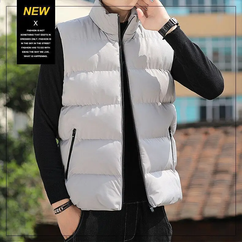 New Down Cotton Vest Men's Autumn Winter Trend Thickened Warm Horse Clip Young Middle-aged Large Size Shoulder Vest Jacket
New Down Cotton Vest Men's Autumn Winter Trend Thickened Warm Horse Clip Young Middle-aged Large Size Shoulder Vest Jacket