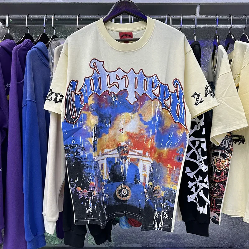 2025 Cotton T Shirts GOD SPEED Casual Short Sleeve Best Quality All-match Outdoor Hip Hop Streetwear Men Woman Top Tees
2025 Cotton T Shirts GOD SPEED Casual Short Sleeve Best Quality All-match Outdoor Hip Hop Streetwear Men Woman Top Tees