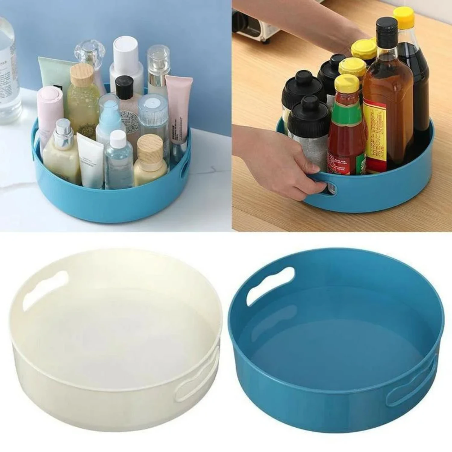 1PC Rotating Tray Cosmetics Organizer Kitchen Containers Spice Jar Snack Food Tray Non Slip Bathroom Box
1PC Rotating Tray Cosmetics Organizer Kitchen Containers Spice Jar Snack Food Tray Non Slip Bathroom Box