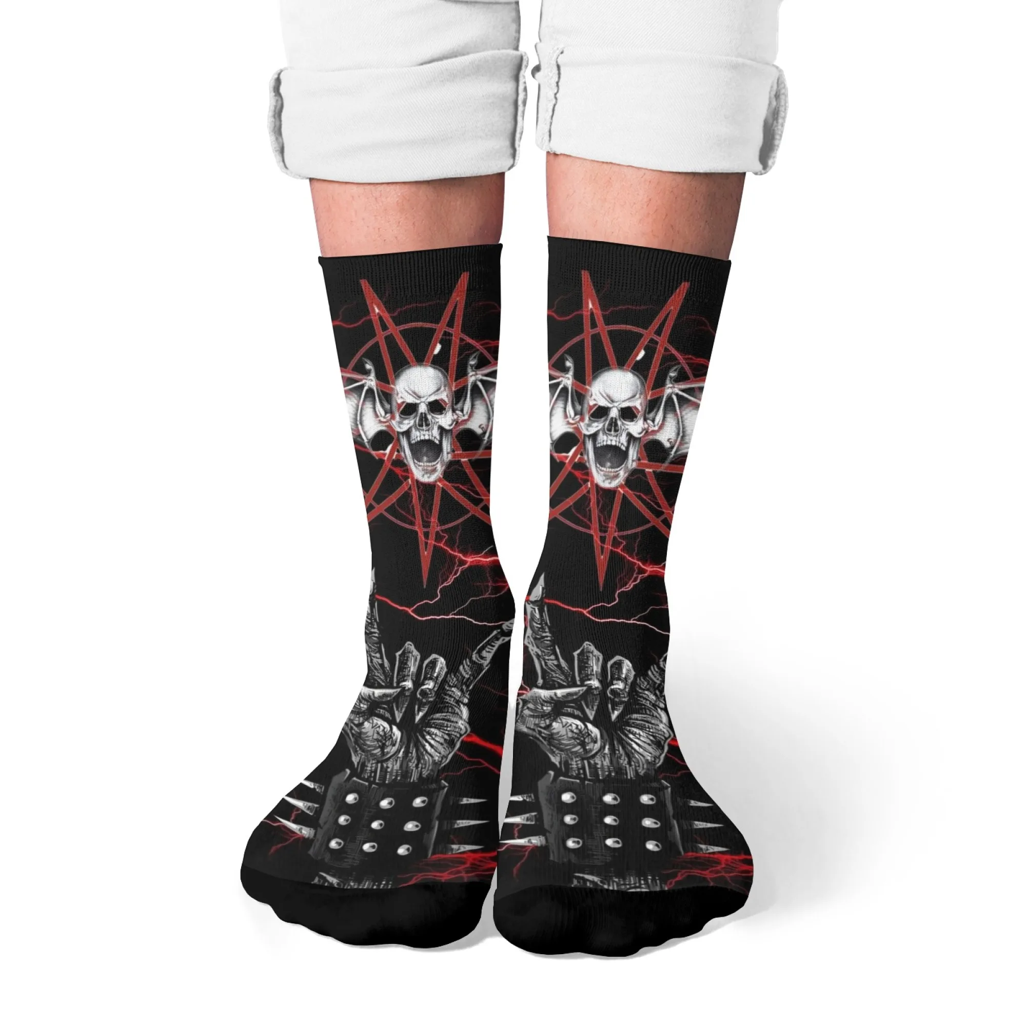 Metal Rock Demon Novelty Men's Socks Retro Style Crazy Street Hip Hop Socks Comfortable Warm Casual Fashion Socks Funny Gift
Metal Rock Demon Novelty Men's Socks Retro Style Crazy Street Hip Hop Socks Comfortable Warm Casual Fashion Socks Funny Gift