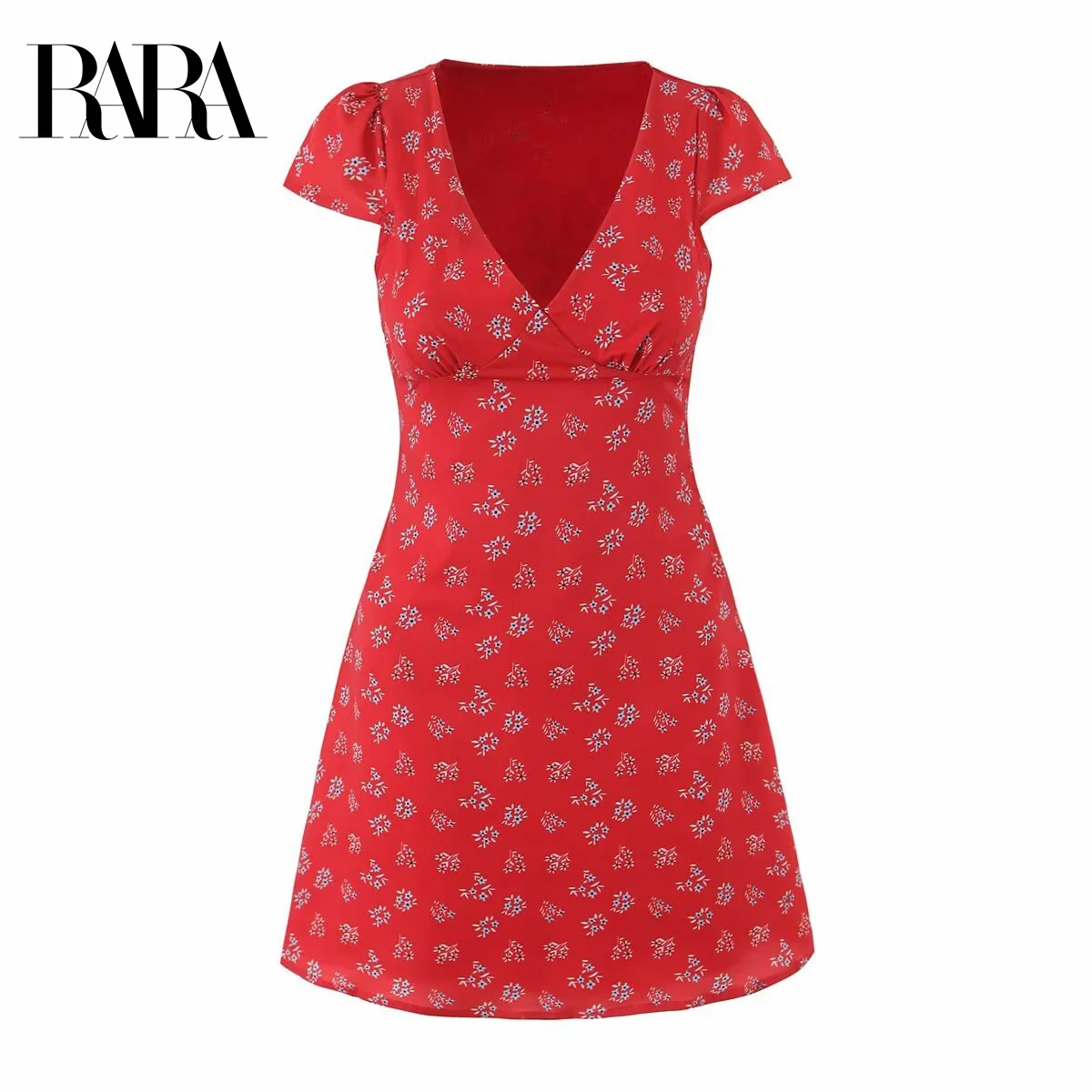 RARA New Ladies Dress V - Neck Short Puff Sleeves All - over Small Floral Pattern for a Trendy and Stylish Look
RARA New Ladies Dress V - Neck Short Puff Sleeves All - over Small Floral Pattern for a Trendy and Stylish Look