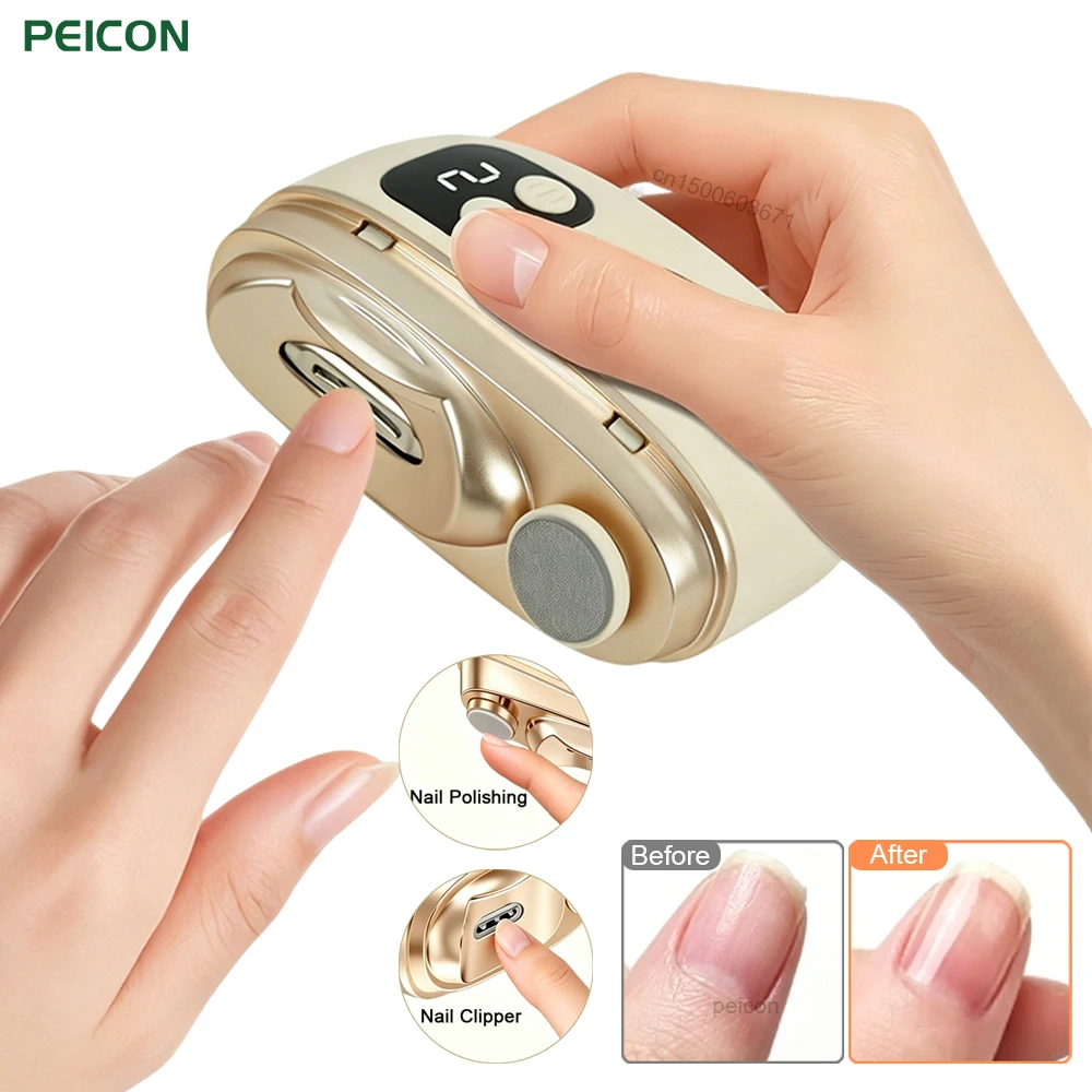 Electric Nail Clipper Automatic Portable Nail Grinding Polishing Seniors Thick Toenails Smart Toenail Clippers with Led Light
Electric Nail Clipper Automatic Portable Nail Grinding Polishing Seniors Thick Toenails Smart Toenail Clippers with Led Light