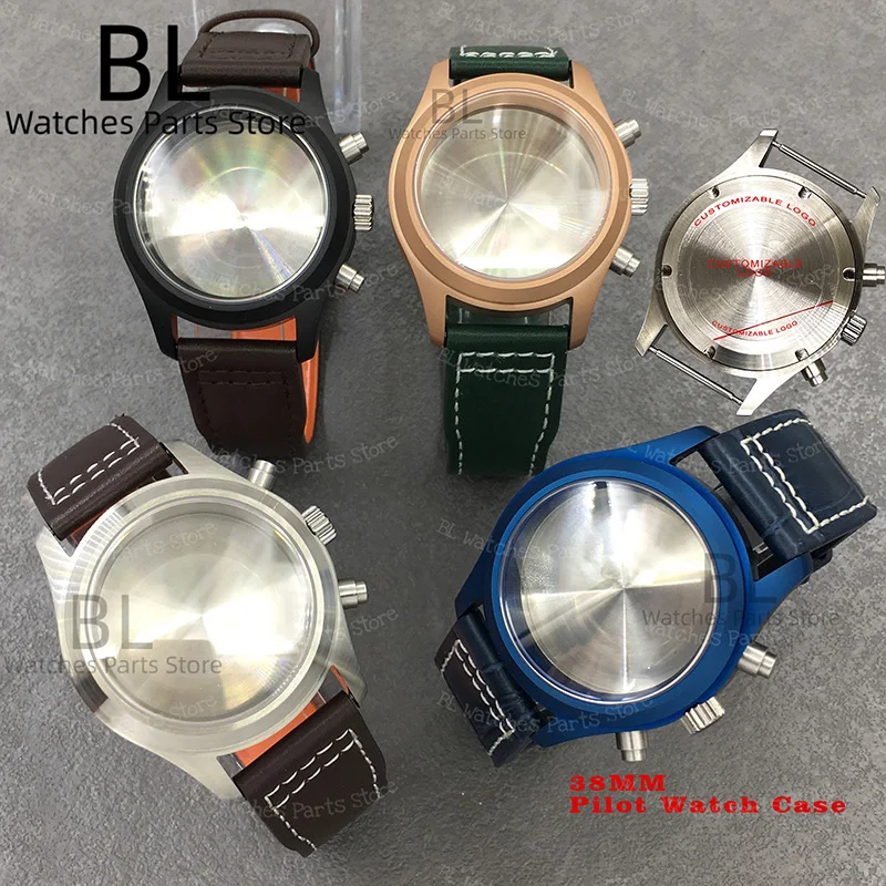BLIGER 38mm Brushed Pilot VK63 Watch Case Leather Strap 316L Stainless Steel Domed Sapphire Glass For VK63 VK64 VK67 Chronograph
BLIGER 38mm Brushed Pilot VK63 Watch Case Leather Strap 316L Stainless Steel Domed Sapphire Glass For VK63 VK64 VK67 Chronograph