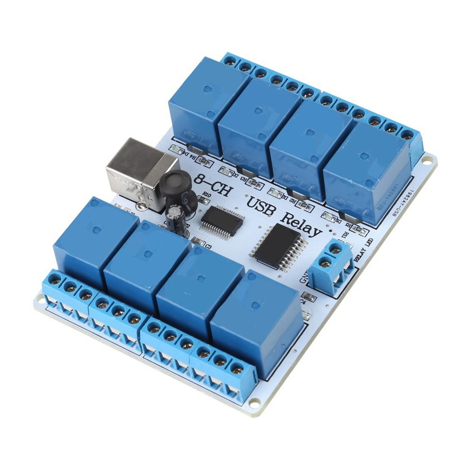 8-channel 12VDC Type B USB Relay Board Module Controller for Automation Robotics
8-channel 12VDC Type B USB Relay Board Module Controller for Automation Robotics