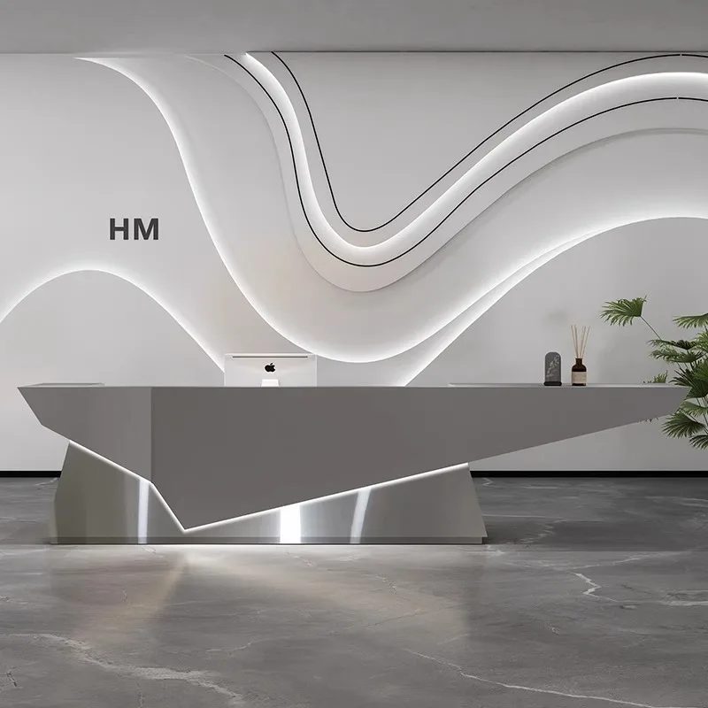 !@Modern Minimalist Stainless Steel Reception Desk for Company Beauty Salon Bar Office
!@Modern Minimalist Stainless Steel Reception Desk for Company Beauty Salon Bar Office