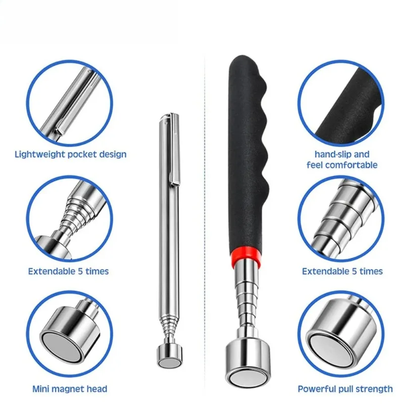 Extendable Pickup Rod Stick,Magnetic Picker Mini Portable Telescopic Magnetic Magnet Pen for Picking Up Screws Nut Bolt
Extendable Pickup Rod Stick,Magnetic Picker Mini Portable Telescopic Magnetic Magnet Pen for Picking Up Screws Nut Bolt