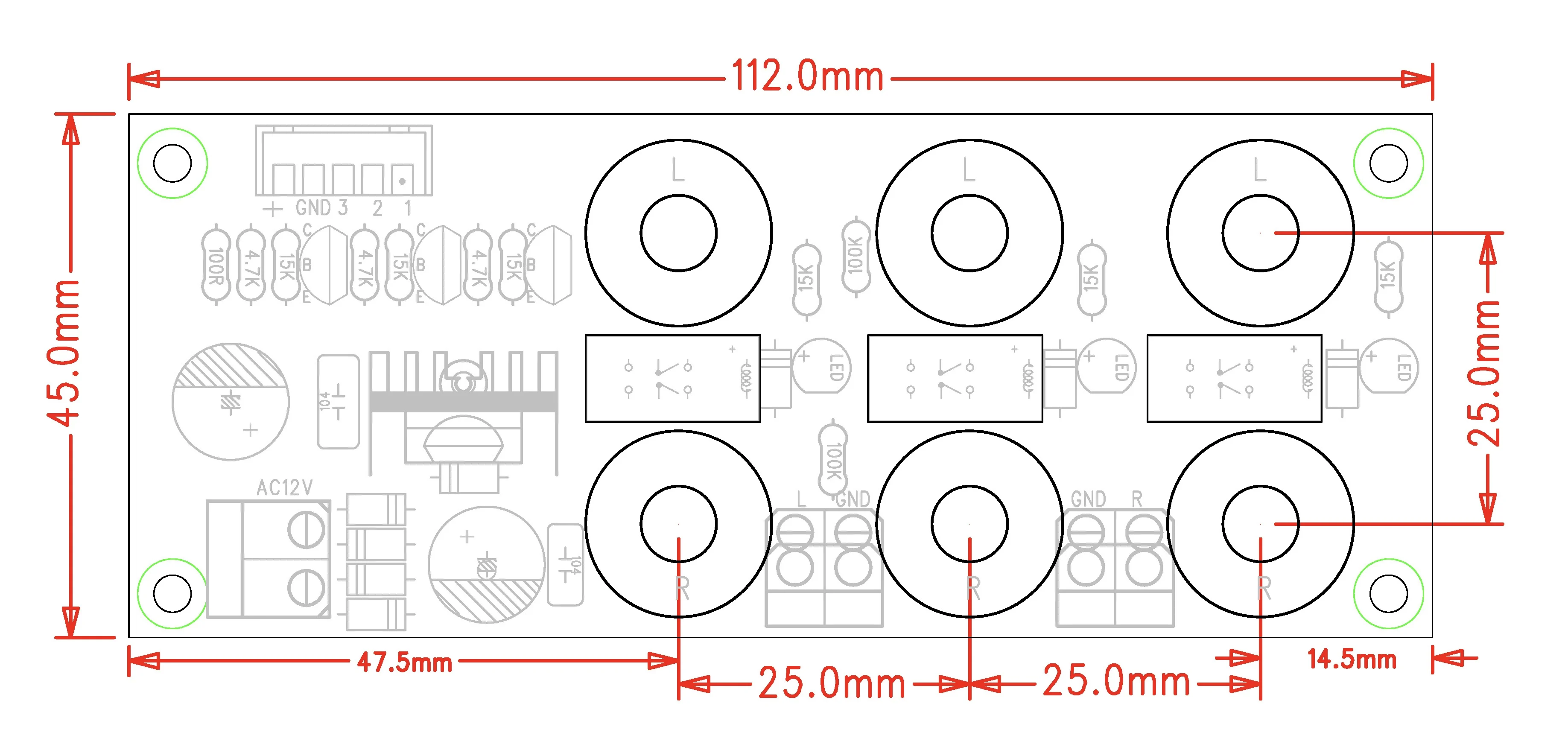 Audio Source Switch Board 3 Way/4 Way Inputs 25mm/30mm With And Cable
Audio Source Switch Board 3 Way/4 Way Inputs 25mm/30mm With And Cable