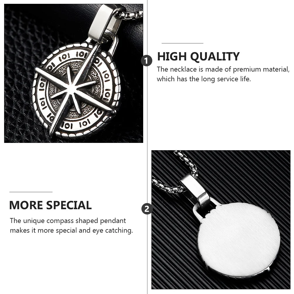 Compass Necklace Punk Pendant Male Jewelry Retro Gift Decorative Necklaces for Men
Compass Necklace Punk Pendant Male Jewelry Retro Gift Decorative Necklaces for Men
