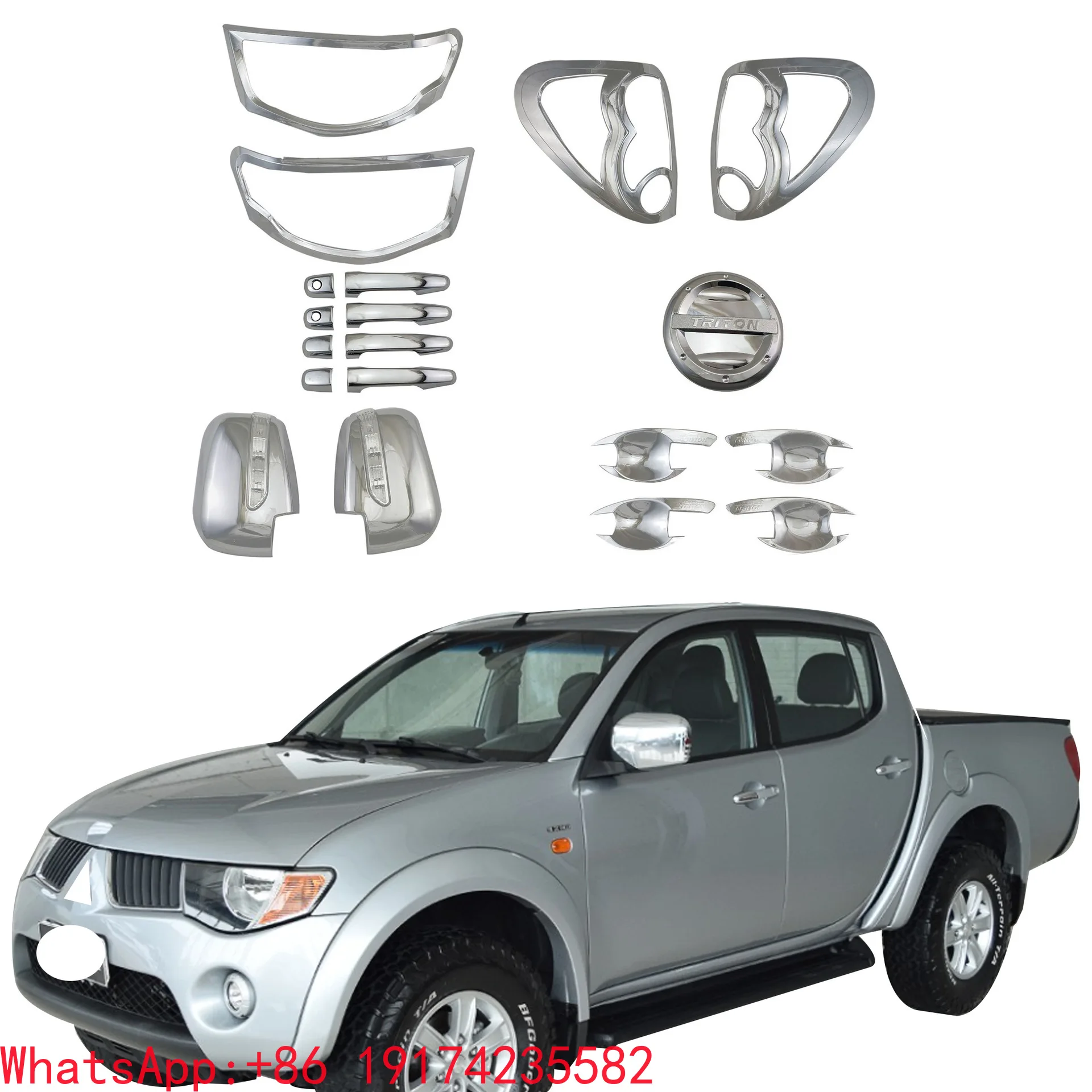 Exterior Accessories Chromed Full Kits for Mitsubishi Triton L200 2006-2015 Chrome Cover Headlight Fog Light Door Handle Cap
Exterior Accessories Chromed Full Kits for Mitsubishi Triton L200 2006-2015 Chrome Cover Headlight Fog Light Door Handle Cap