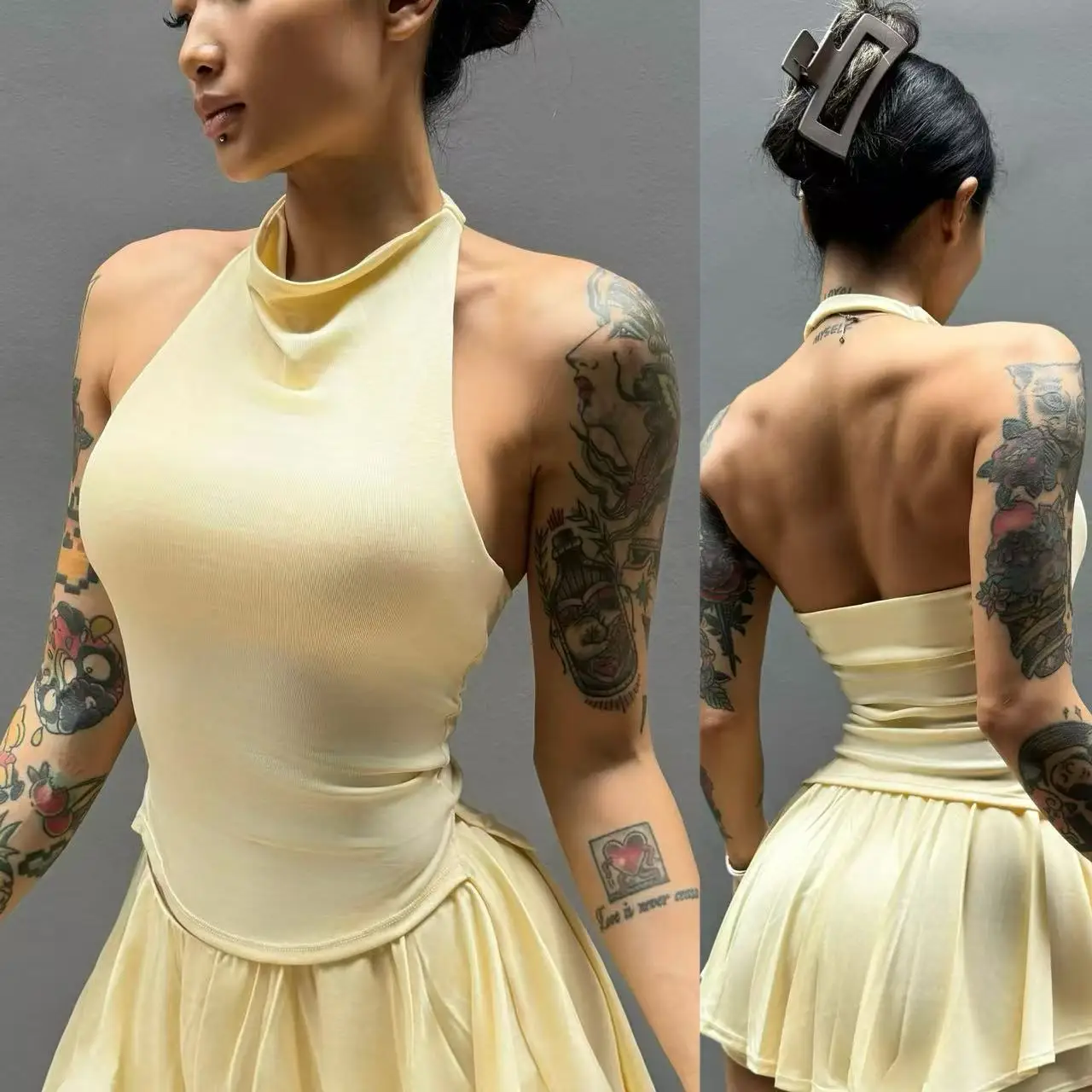 Modal Neck Beauty Back Fitness Yoga Sports Underwear Fixed Chest Pad Running Thin Outer Wear Quick Drying 
Modal Neck Beauty Back Fitness Yoga Sports Underwear Fixed Chest Pad Running Thin Outer Wear Quick Drying